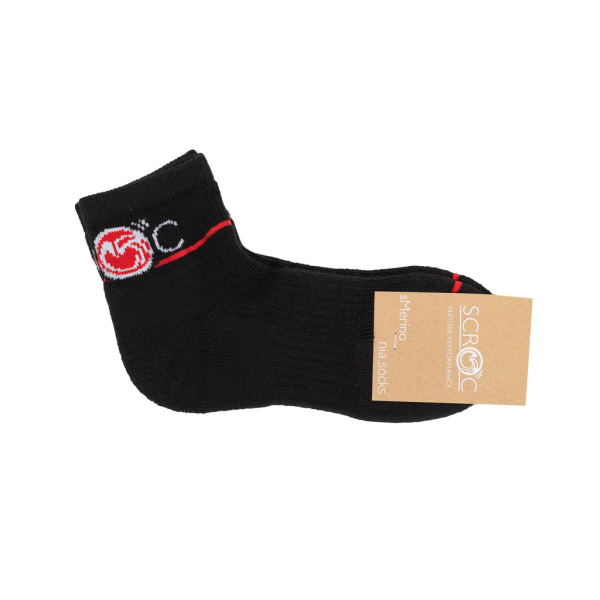 sMerino 190 Socken Nia schwarz - Merino Socken für Damen und Herren.