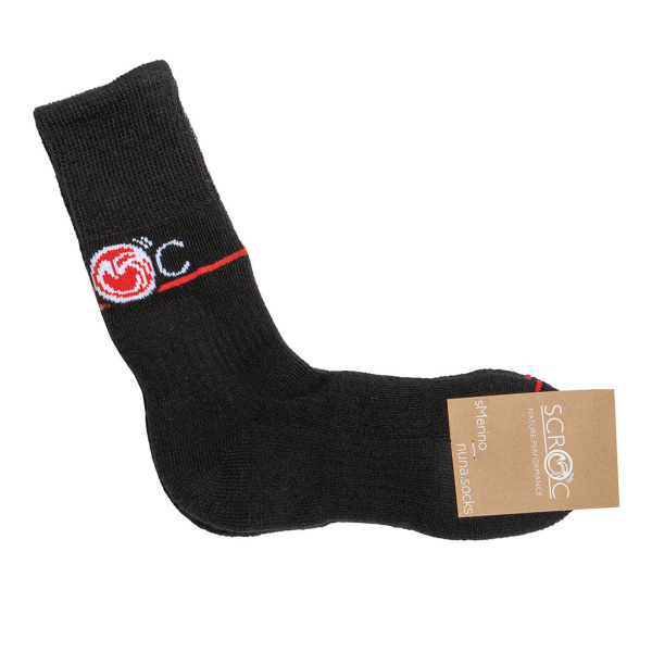 Die sMerino 190 Socken Nuna in schwarz von SCROC.