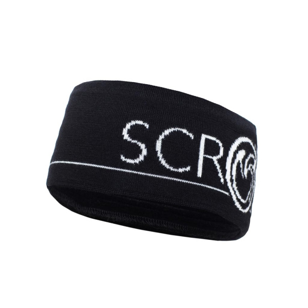 sMerino 190 Stirnband Dika schwarz für Damen und Herren von SCROC.