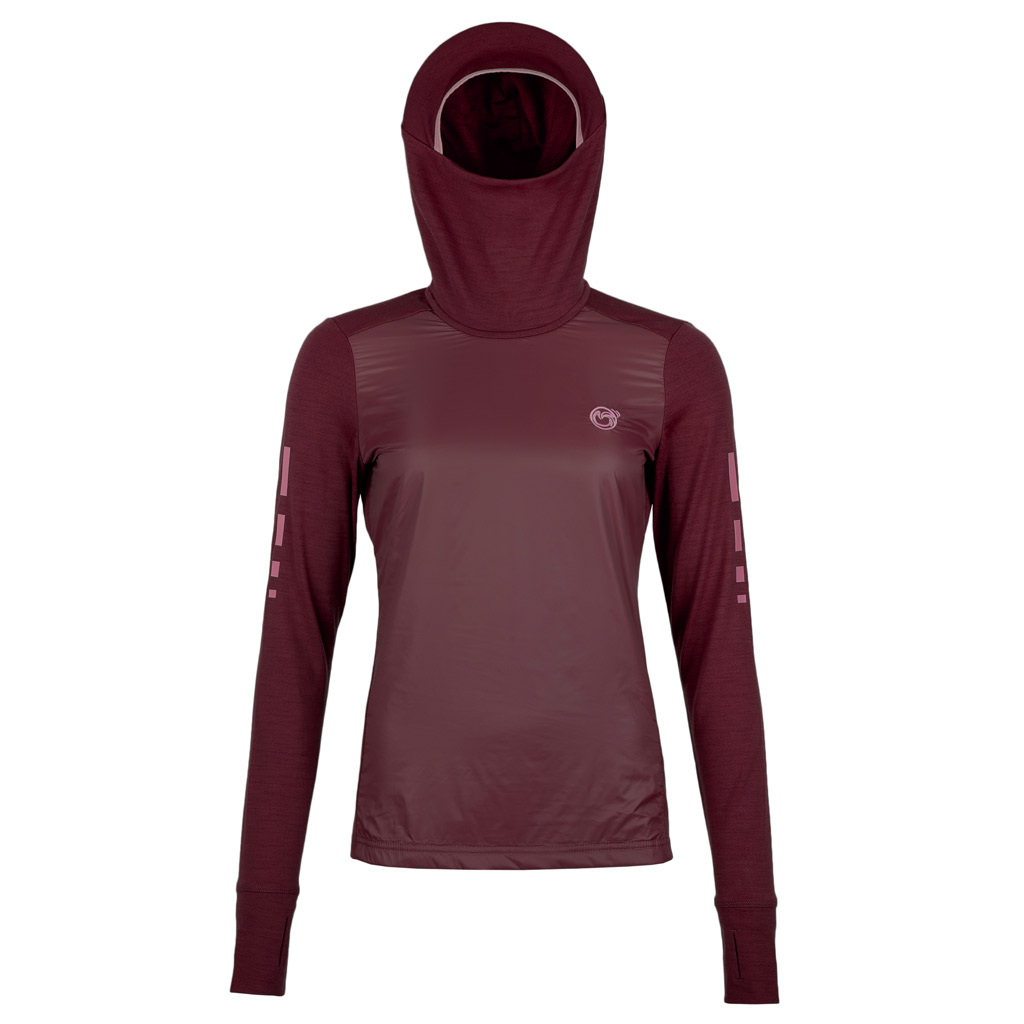 sMerino 220 Shirt Hela langarm w weinrot Damen von SCROC