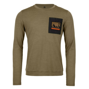 sMerino 220 Shirt Pli langarm m khaki für Herren von SCROC