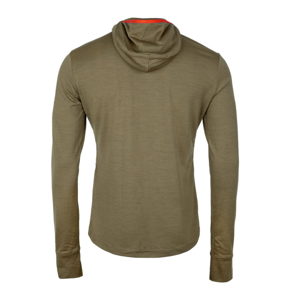 Rückansicht vom sMerino 220 Shirt Talio langarm m khaki Herren von SCROC