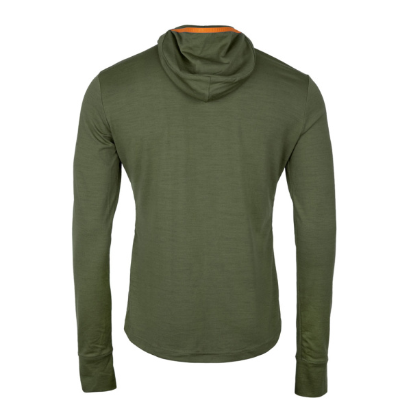 Rückansicht vom sMerino 220 Shirt Talio langarm m moosgrün Herren von SCROC