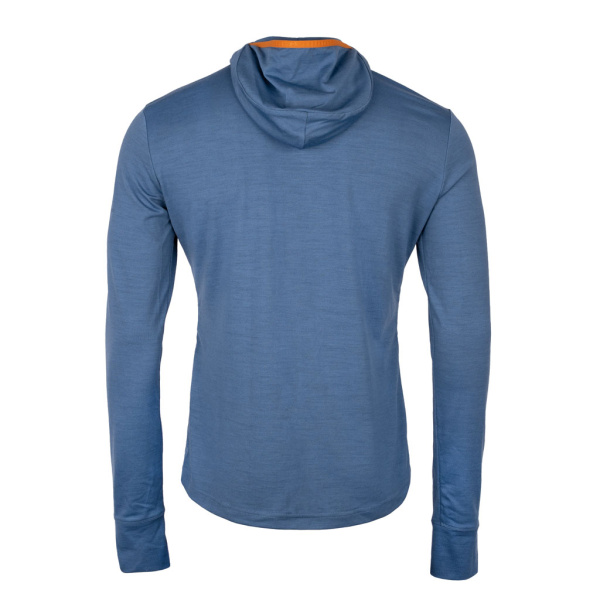 Rückansicht vom sMerino 220 Shirt Talio langarm m stahlblau Herren von SCROC