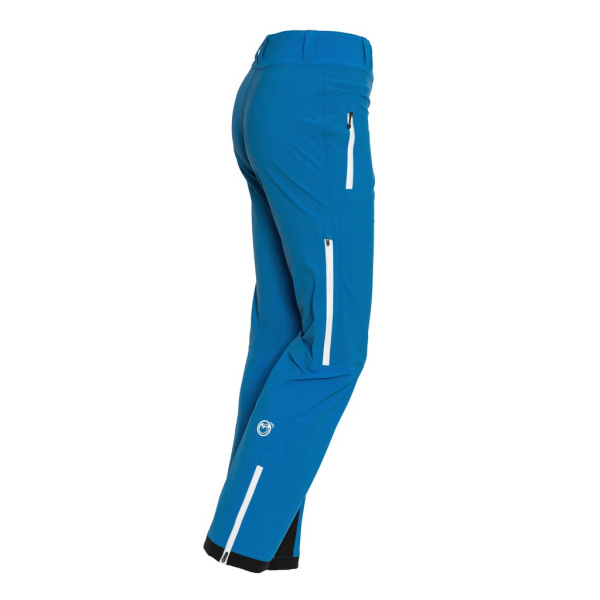 Die sMerinoshell Hose Selo w blau für Damen mit Schnittschutz für Tourenski oder Alpin Ski.