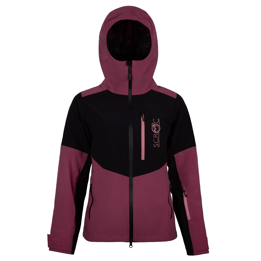 sMerinoshell Jacke Spica w weinrot für Damen von SCROC