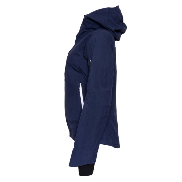 Die sMerinoshell Loft Jacke Mito w dunkelblau für Damen ist wind- und wasserdicht.