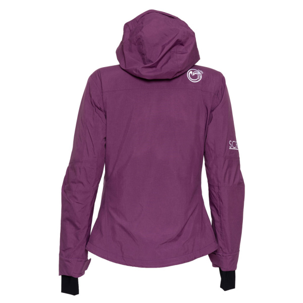 Die SCROC-Kugel trägst du bei der sMerinoshell Loft Jacke Mito w violett für Damen am Rücken.