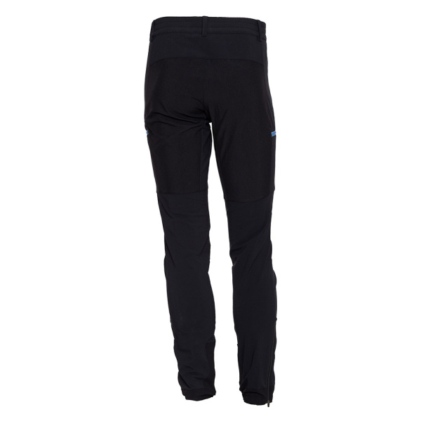 Robuster Einsatz im Sitzbereich der sWooltec Merino Hose Relo schwarz/blau von SCROC.