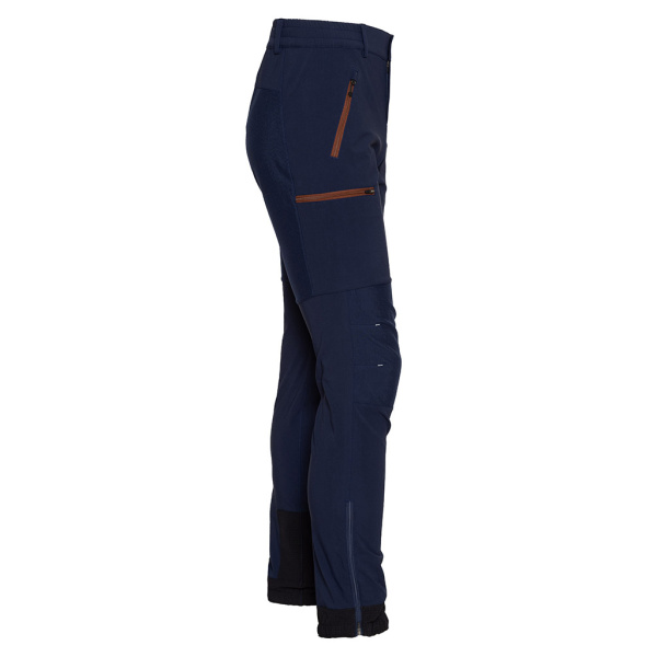 sWooltec Merino Hose Relo dunkelblau mit rostbraunen Reißverschlüssen für Herren von SCROC.