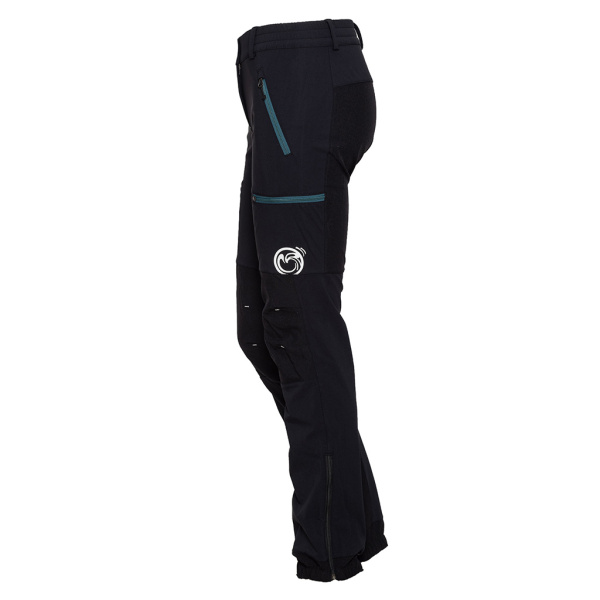 sWooltec Merino Hose Relo w schwarz mit petrol Reißverschlüssen für Damen von SCROC.