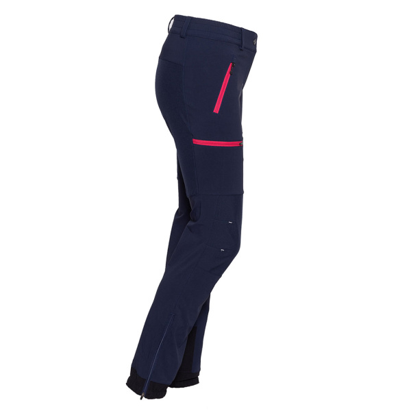 sWooltec Merino Hose Relo w dunkelblau mit pinken Reißverschlüssen für Damen von SCROC.