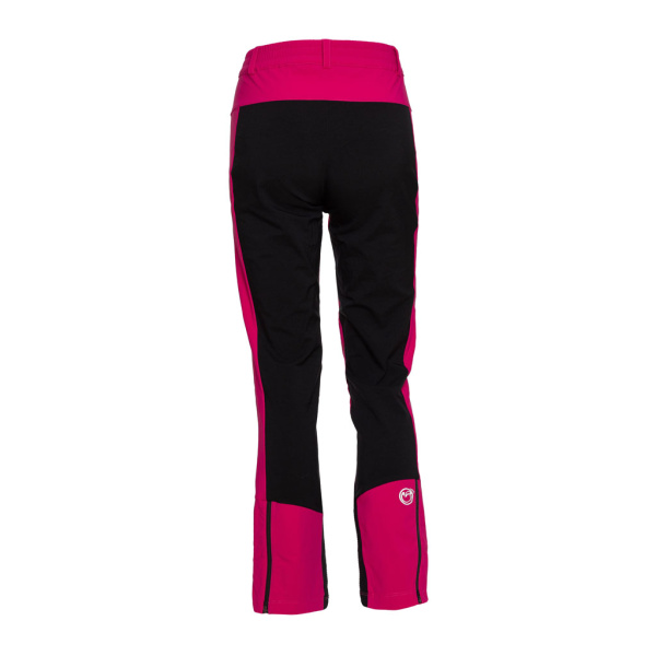 sWooltec Merino Hose Spino w Damen pink: Schwarzer, robust gewebter Stoff trifft auf unser sWooltec-Material.