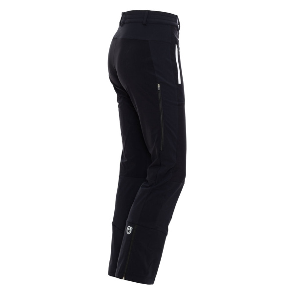 sWooltec Merino Hose Vintro w schwarz für Damen von SCROC: Schnittschutz sorgt für die nötige Robustheit bei Tourenski und Skischuhen.