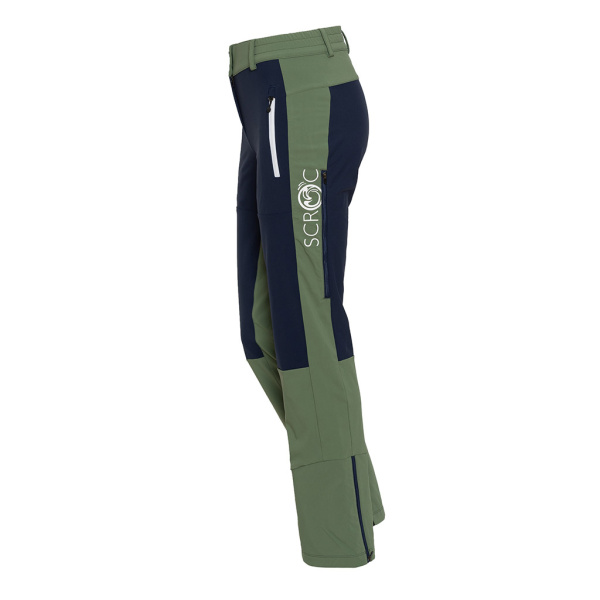 sWooltec Merino Hose Vintro w olivgrün für Damen von SCROC: Perfekte Skitourenhose für Damen mit schützender Membran.