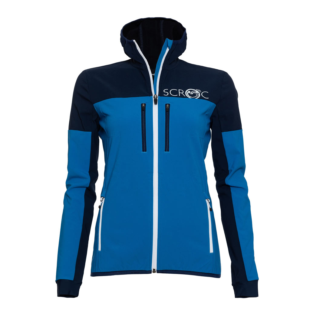 sWooltec Merino Jacke Caro w blau Damen von SCROC