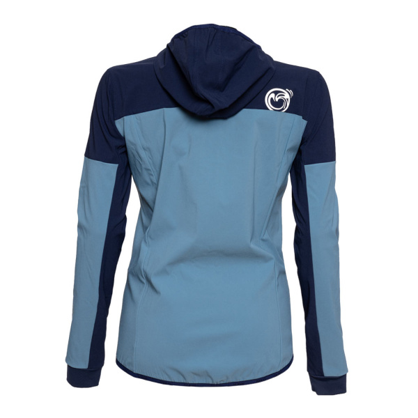 sWooltec Merino Jacke Caro w eisblau für Damen: wind- und wasserabweisende Funktionsjacke von SCROC.