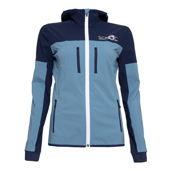 sWooltec Merino Jacke Caro w eisblau für Damen von SCROC.