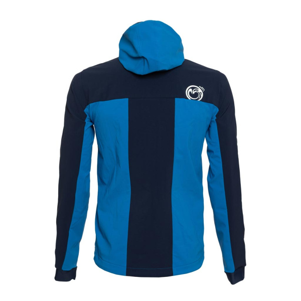 Rückansicht sWooltec Merino Jacke blau Herren von SCROC.